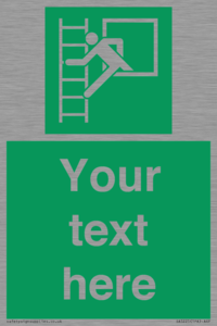 Custom Emergency Escape Ladder Sign